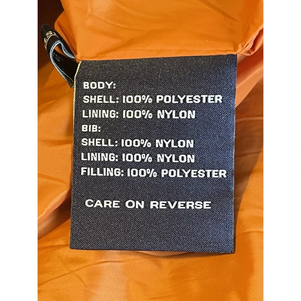 G.H. Bass & Co Men's 2XL Double Layer Zip Up Brown and Orange Puffer Vest Style - Picture 5 of 9